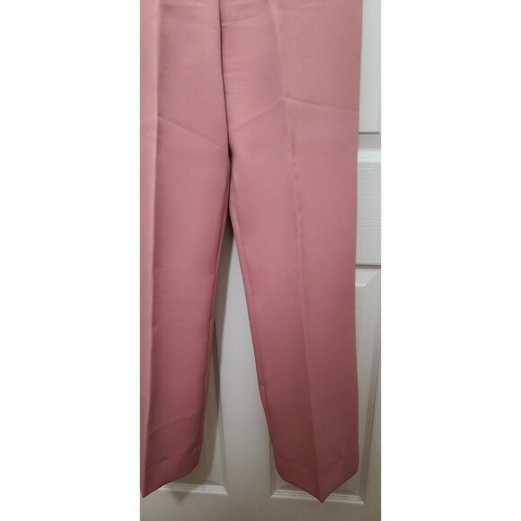Vtg 70s Bronson of California 2 Piece Pant/Blazer Suit Set Solid Pink Size 5/6 - Picture 10 of 12